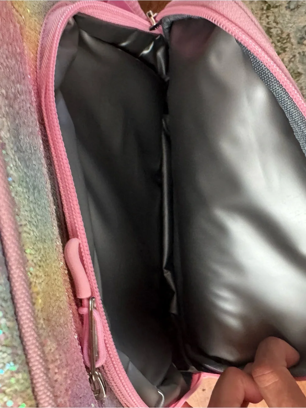 Kids Sparkle Backpack — Pink Iridescent Glitter